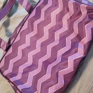 Purple Chevron Makeup Bag